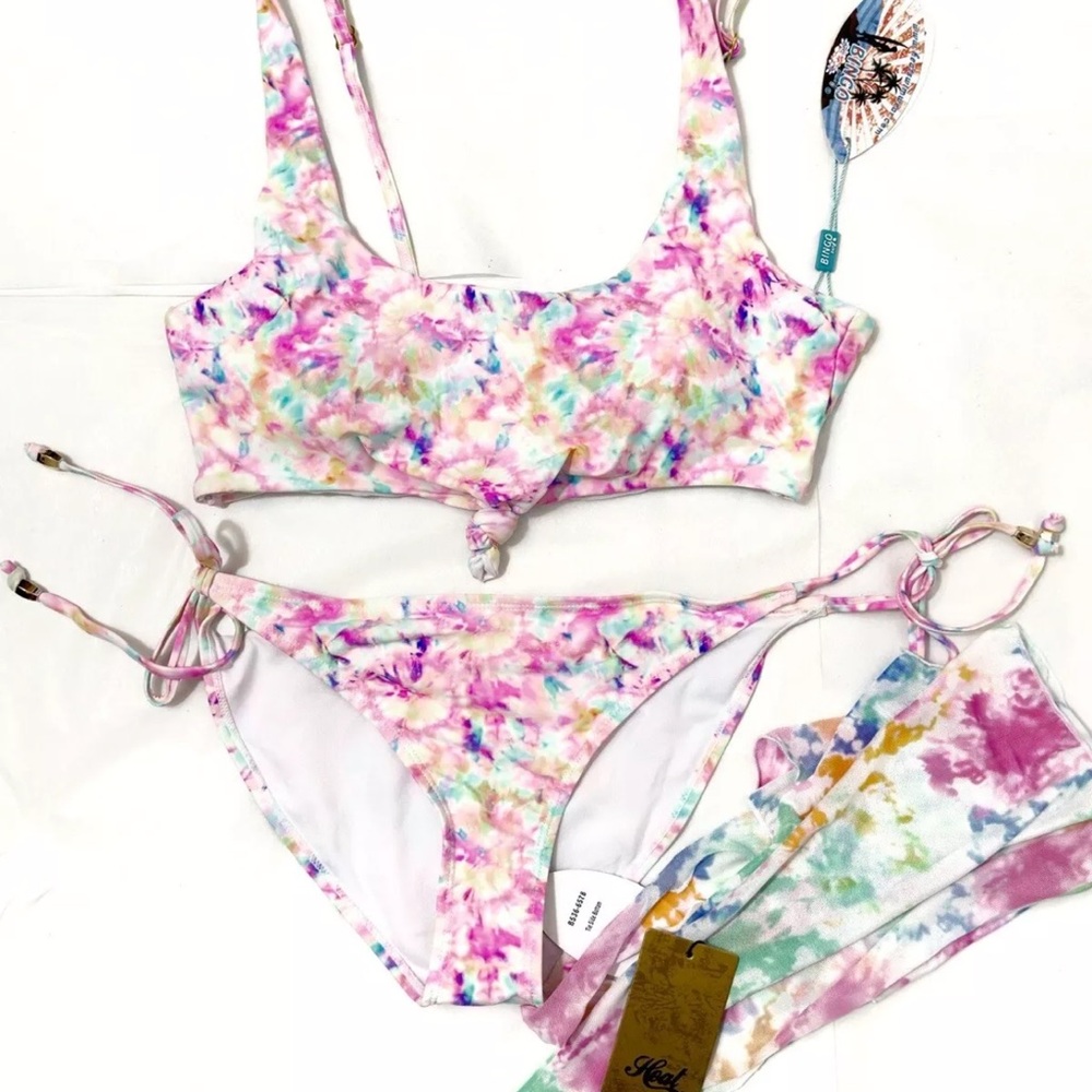 Bingo Surf Tie-Dye Bikini Set Bralette Sarong